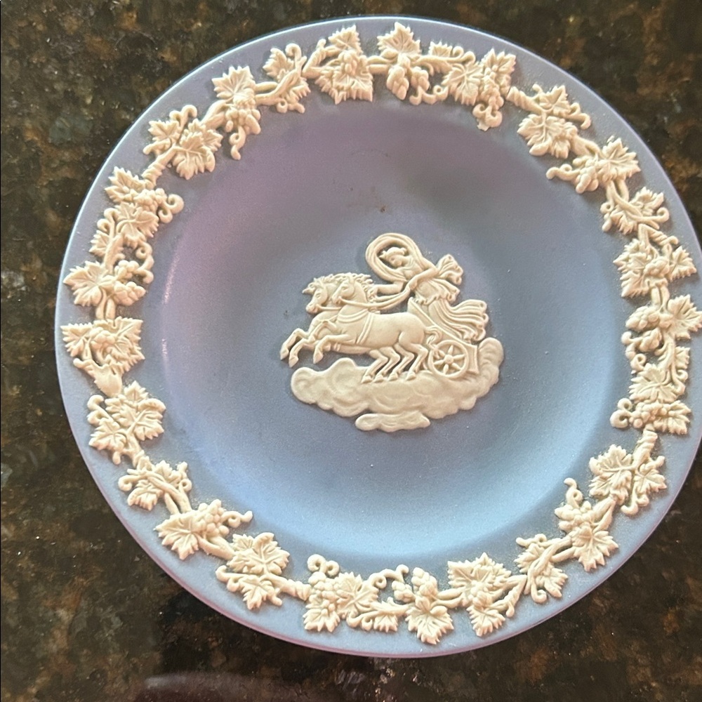 Wedgwood Blue and Cream Chariot Plate
